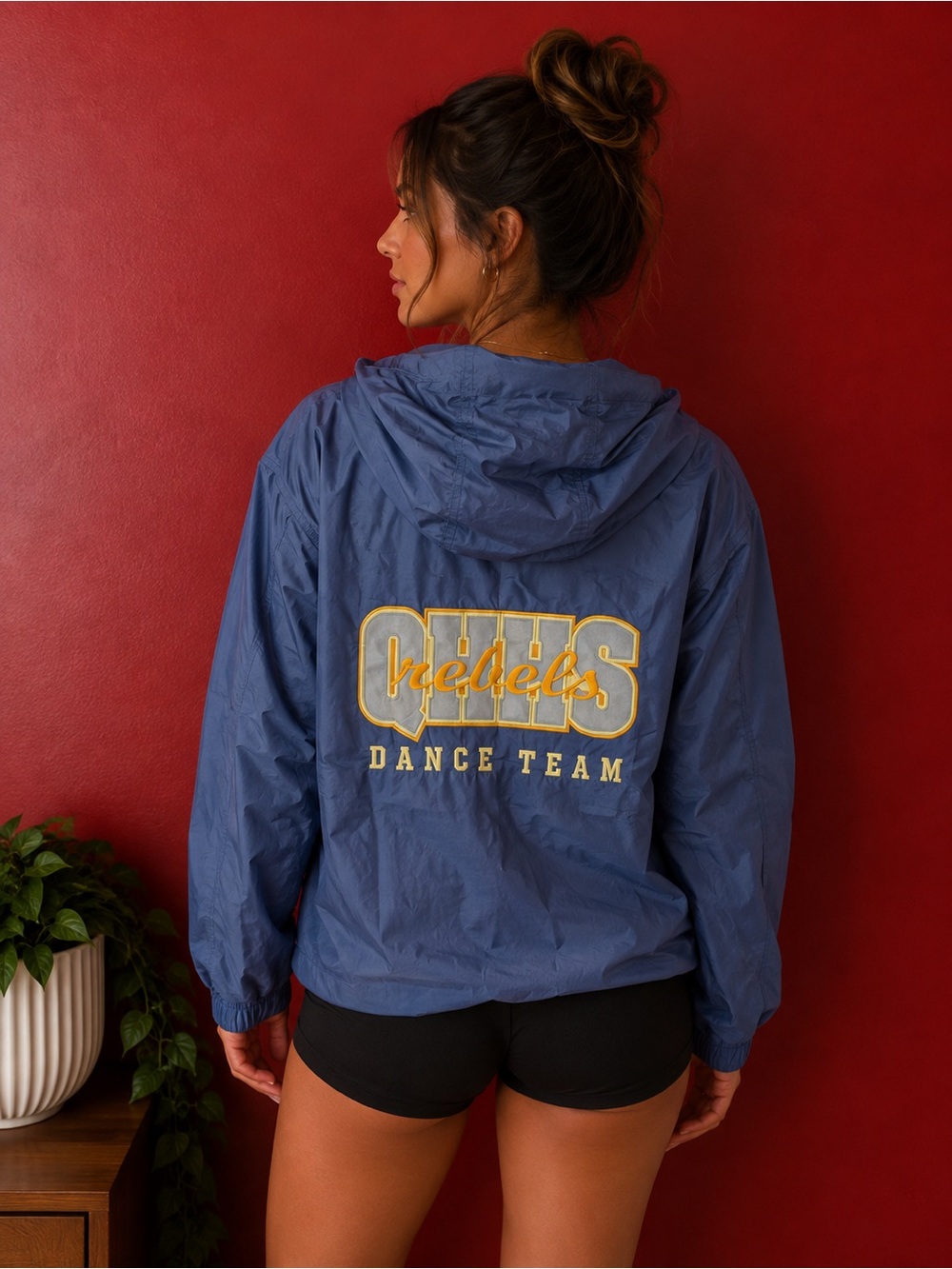 Blue Rebels Dance Team Hooded Windbreaker Jacket